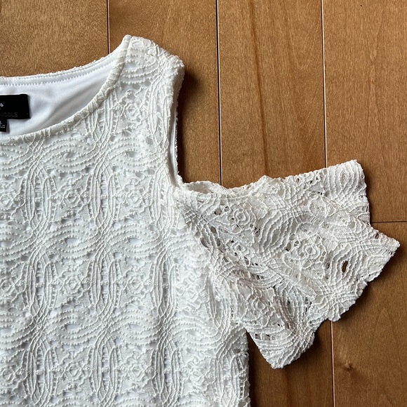 Cold Shoulder Lace Eyelet Dress - Picture 3 of 3